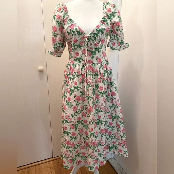 Hill House Pink and White Smocked Sundress - Picture 5 of 5